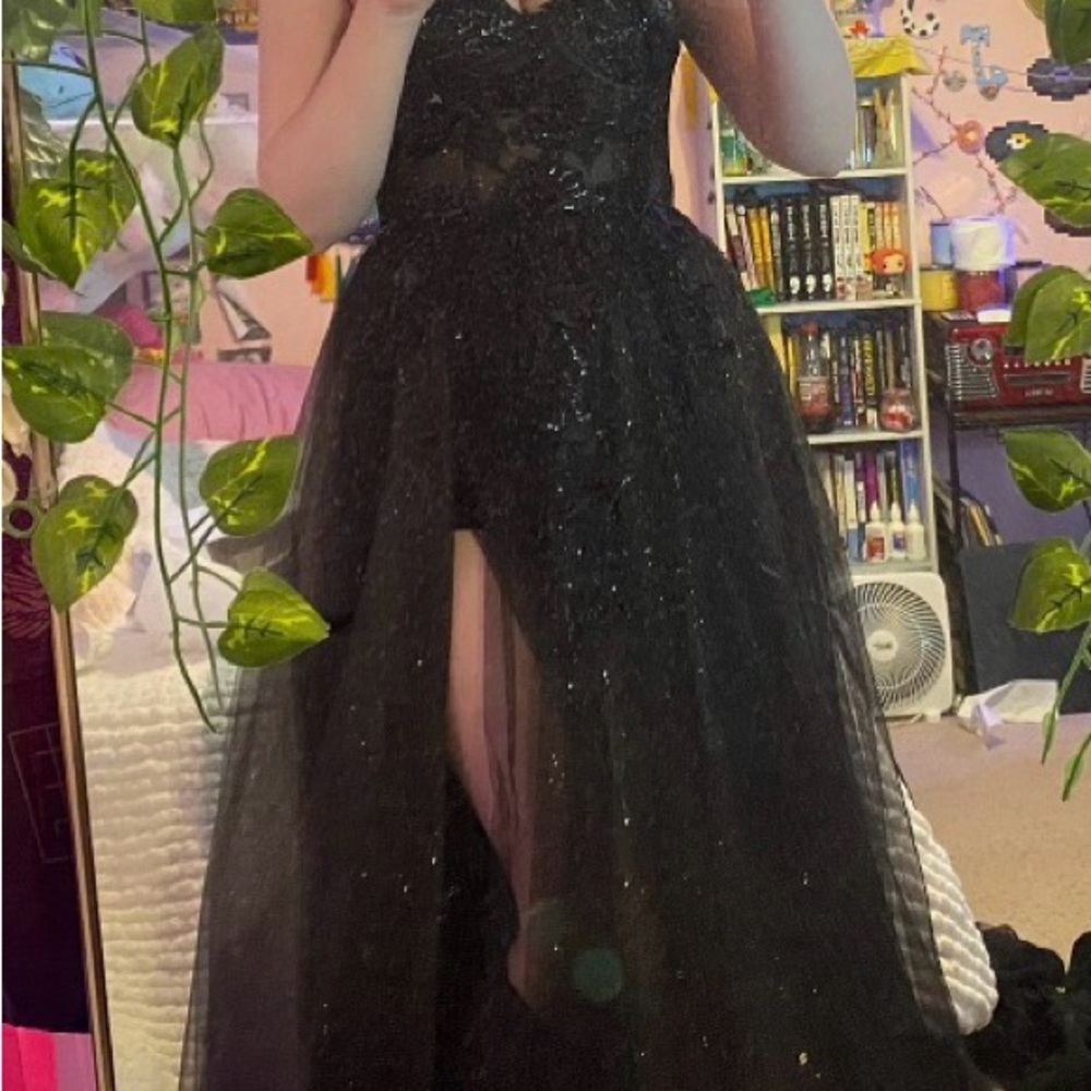 GB Girls Black Strapless Dress